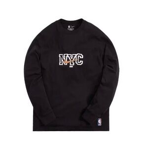 Kith & Nike For New York Knicks L/S Tee - Black Men’s NBA Size XL FW21 Sealed